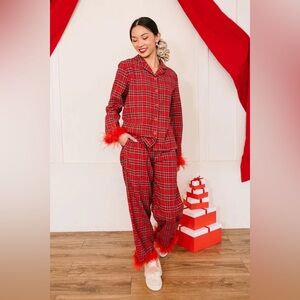 Ivy City Co Benjamin Pajamas In Holiday Plaid - New - Size Medium